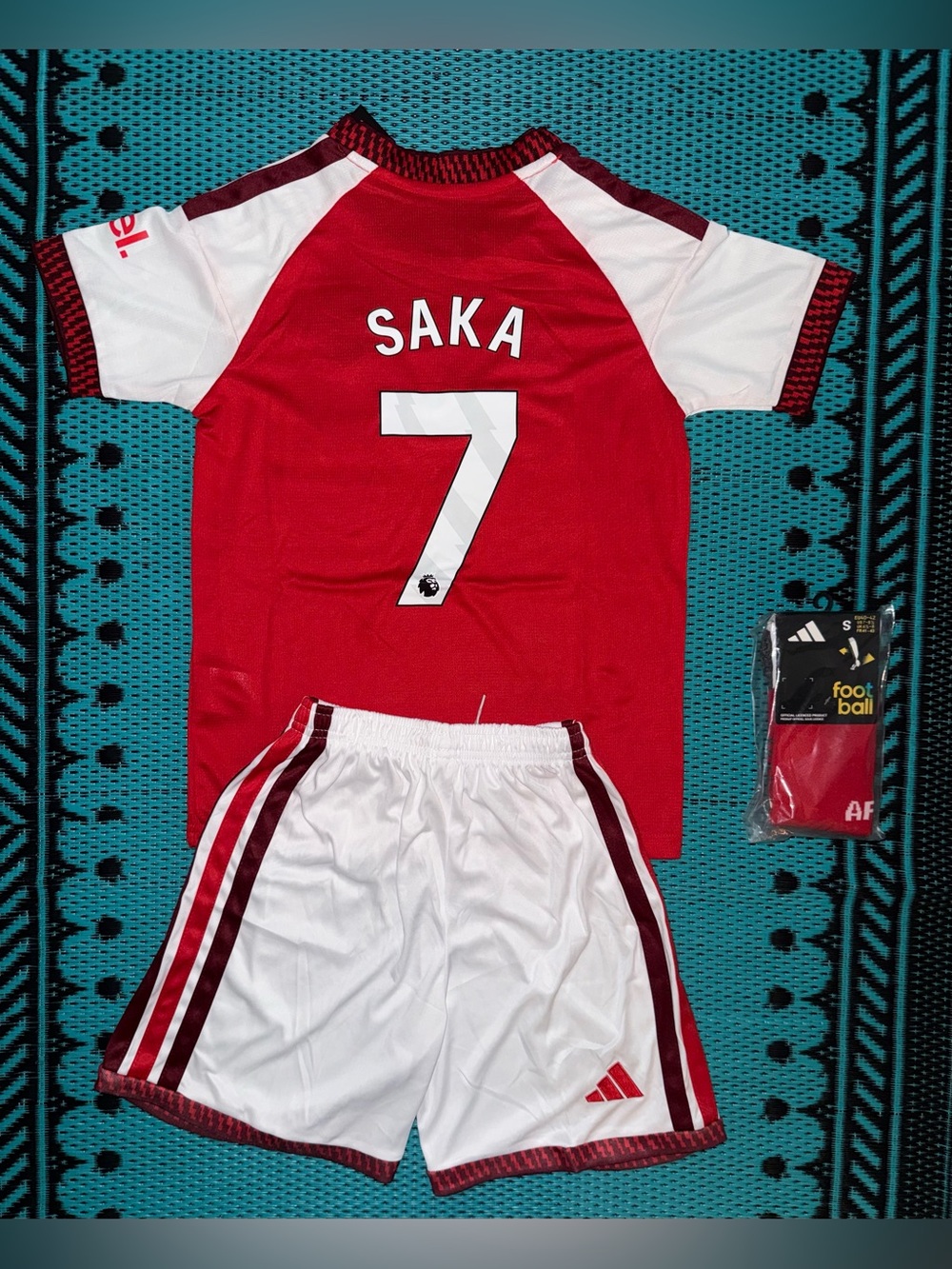 Children Arsenal 26/27 Bukayo Saka Home Jersey/Kit Fan Version (Top+Shorts+Socks